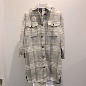Vero Moda long plaid shacket